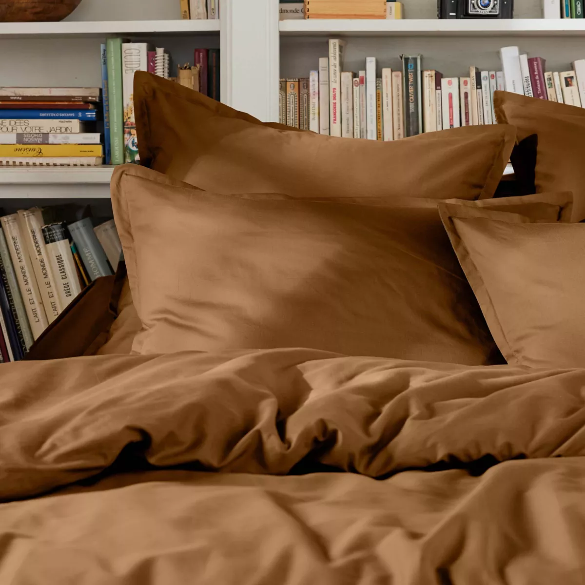 EM - Housse de couette 260 x 240 cm Percale unie CALI Camel