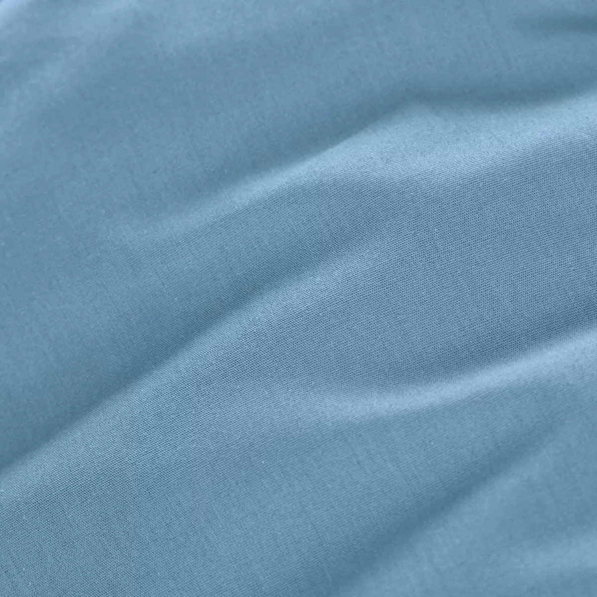 EM - Drap housse 180 x 200 cm Percale unie CALI Bleu ciel