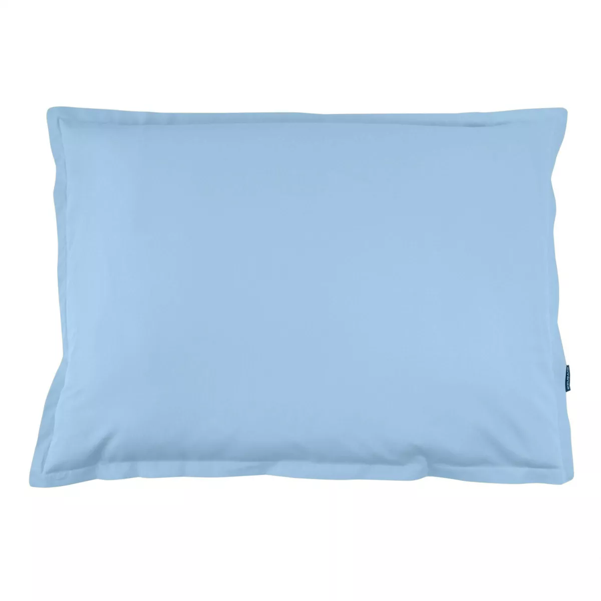 EM - Taie d'oreiller volant plat 50 x 70 cm Percale unie CALI Bleu ciel