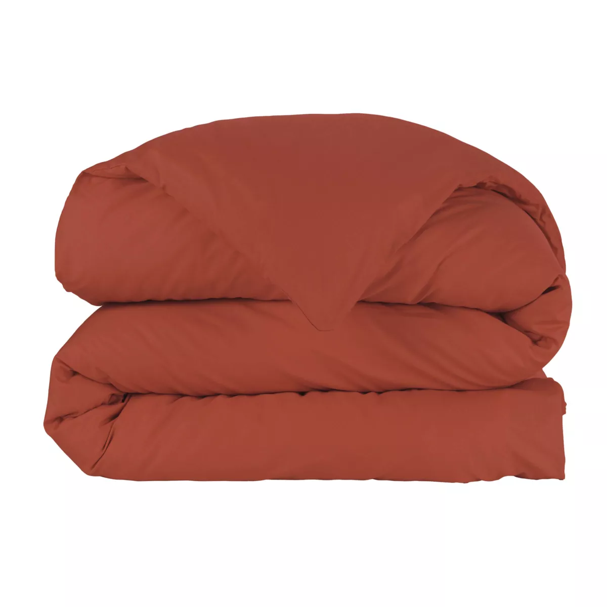 Housse de couette percale de coton (140 x 200 cm) Cali Terracotta