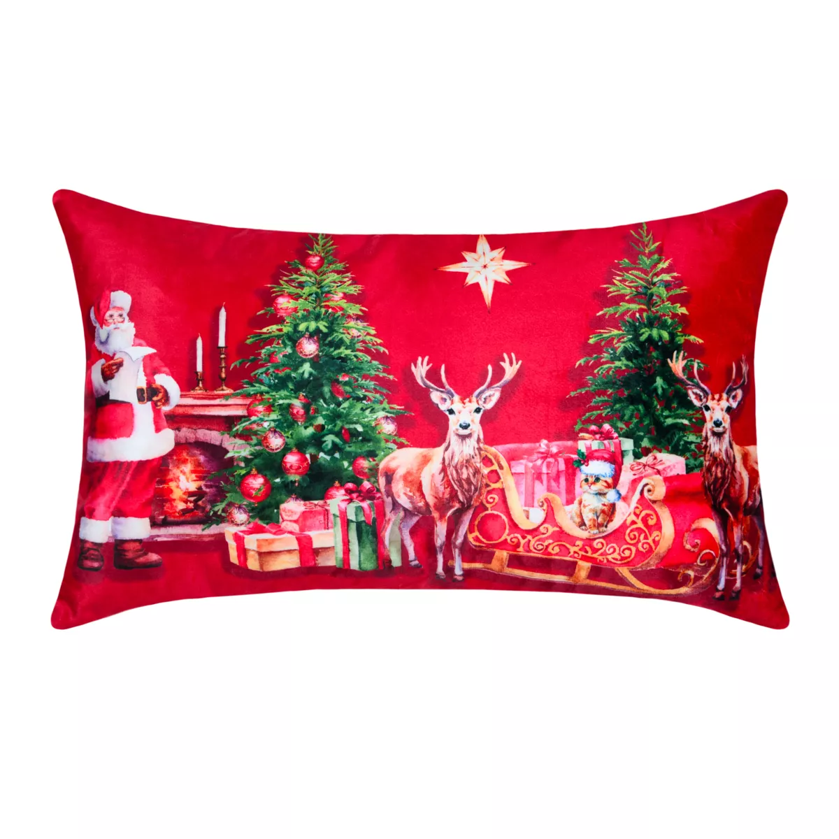 NOEL CSS VELOURS 30X50 ROUGE