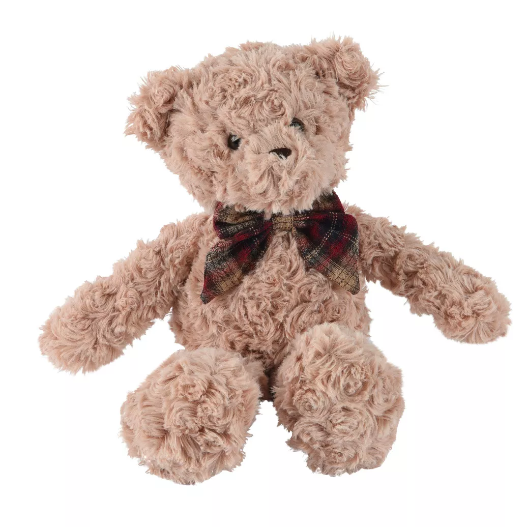 1 Ours peluche L25-W15-H30cm brun/brun mele 