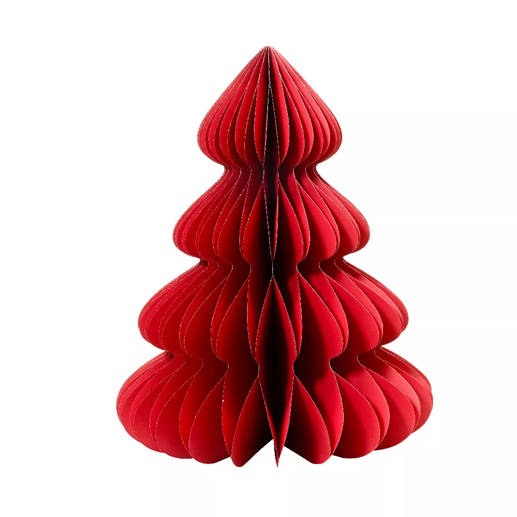 Sapin papier à poser (H60 cm) Fermeture Magnétique Rouge