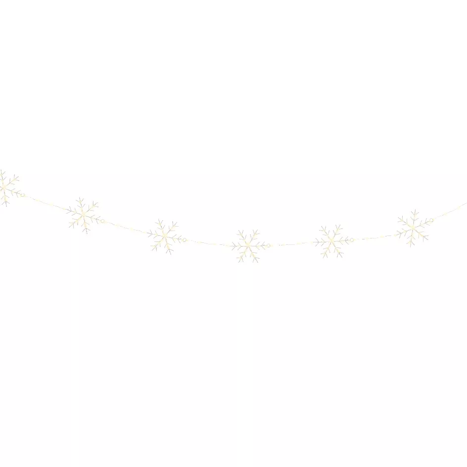 Guirlande lumineuse 2,25 m 160 micro LED Cristaux de neige Blanc chaud