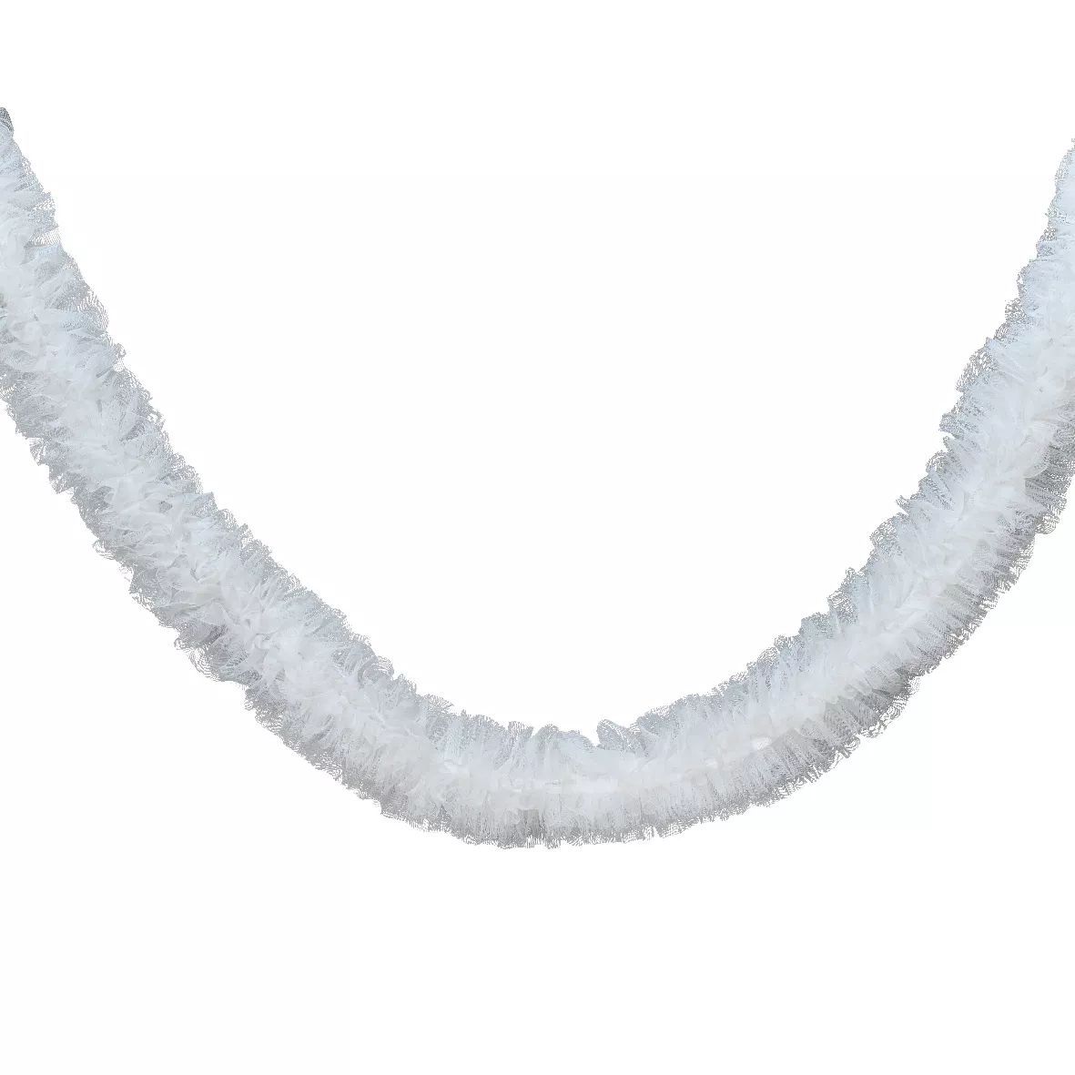 Ghirlanda decorativa (150 cm) Donatella pizzo Bianco