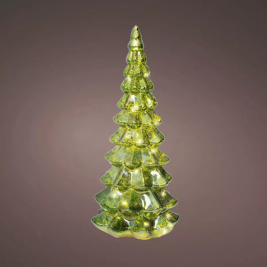 Árbol de Navidad luminoso a pilas 20 LED (H32 cm) Eterno Verde