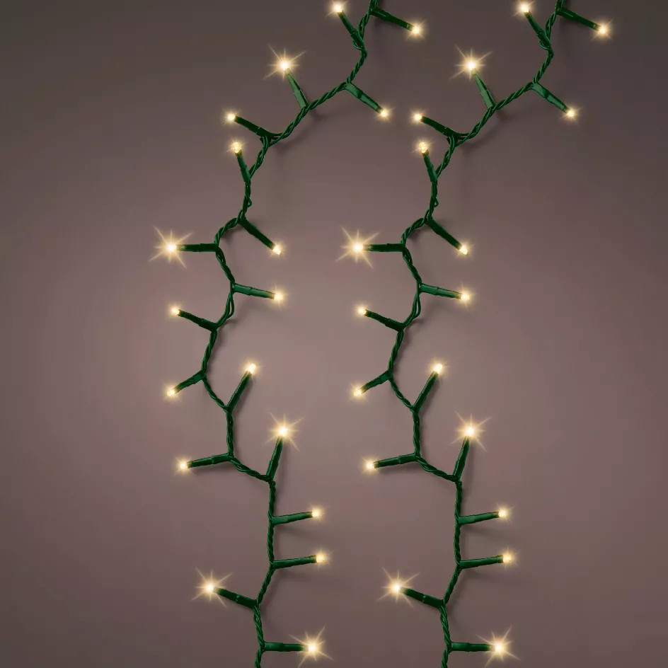 Guirnalda luminosa 22,50 m 1000 LED cable verde Lujo Blanco cálido Champagne