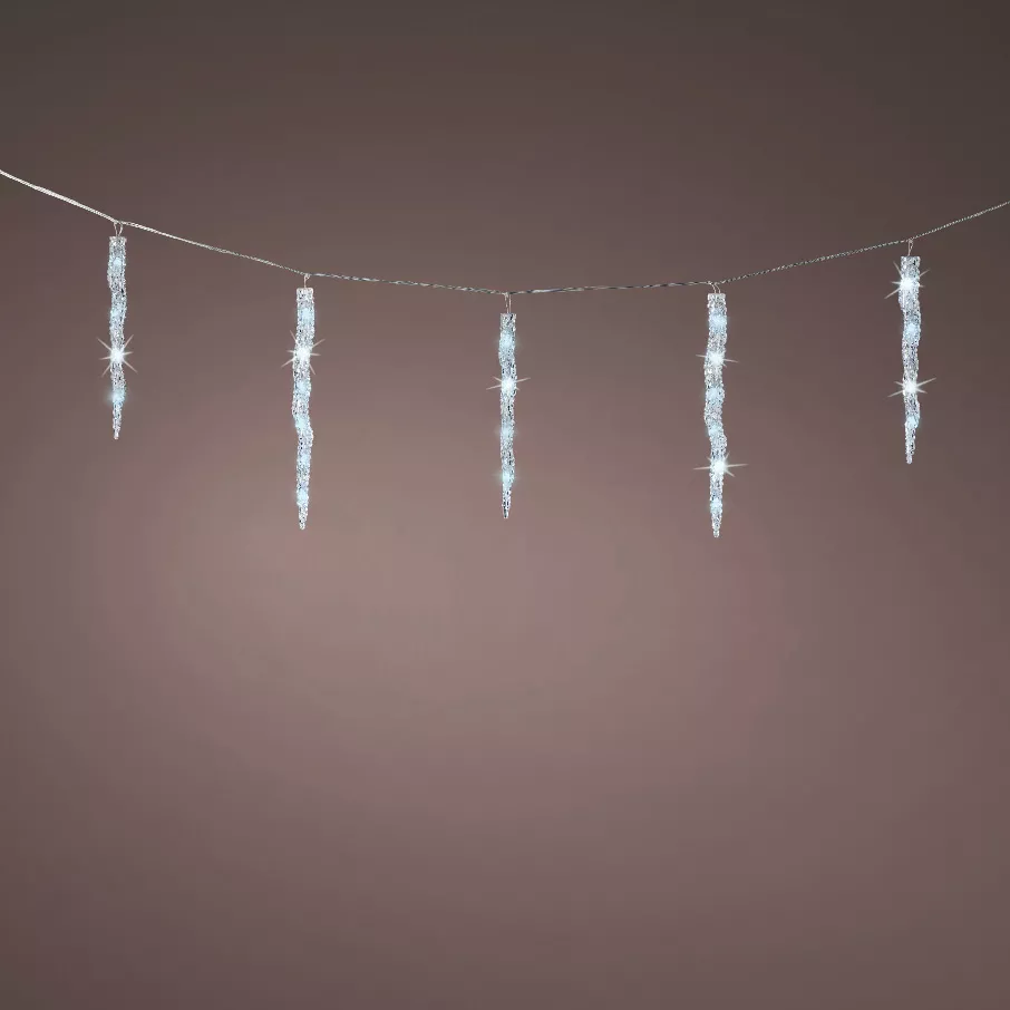 Guirlande lumineuse connectable 3,60 m 60 LED Glaçons effet Flash Blanc froid