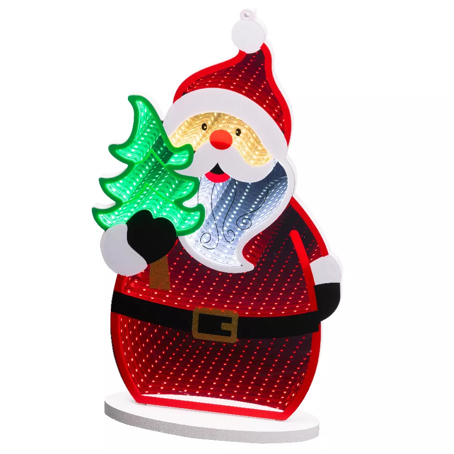 Beleuchteter Weihnachtsmann 215 LED (H40 cm) Infinity Mehrfarbig