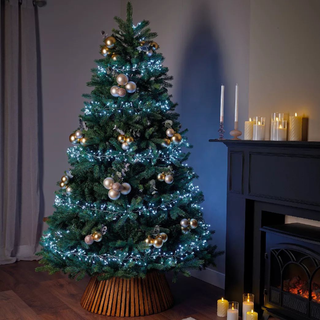 Guirnalda luminosa 6 m 480 Micro LED cable plata Lujo Blanco frÃ­o