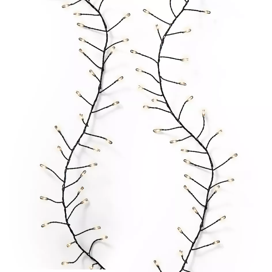 Guirlande lumineuse 6 m 480 Micro LED câble noir Luxe Blanc chaud