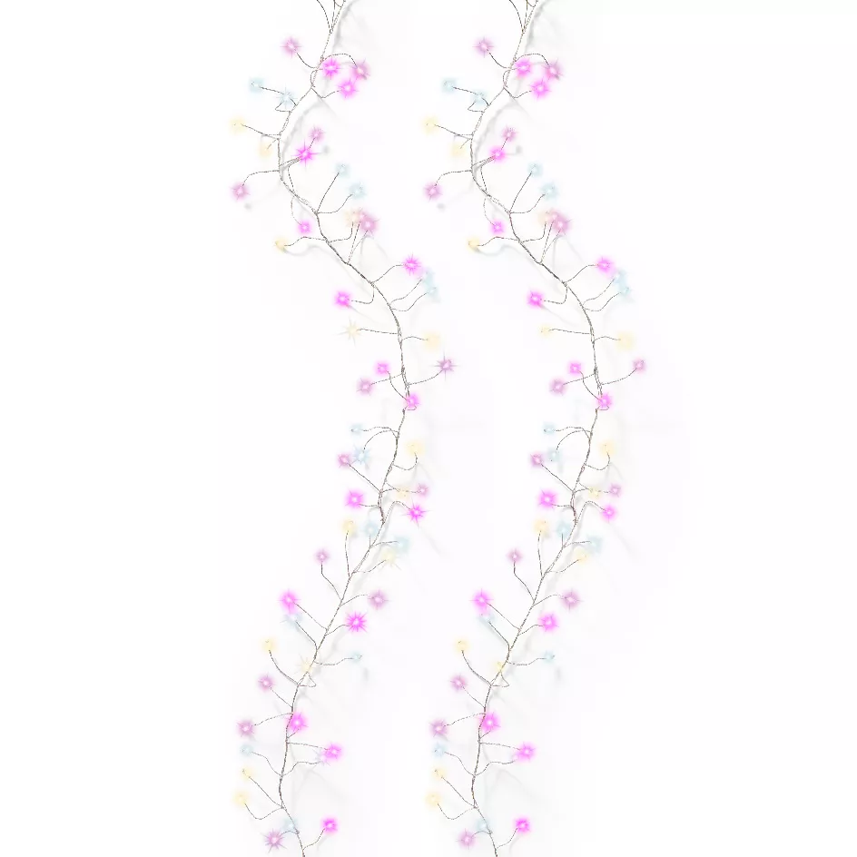 Guirlande lumineuse 6 m 480 Micro LED câble argent Luxe Multicolore
