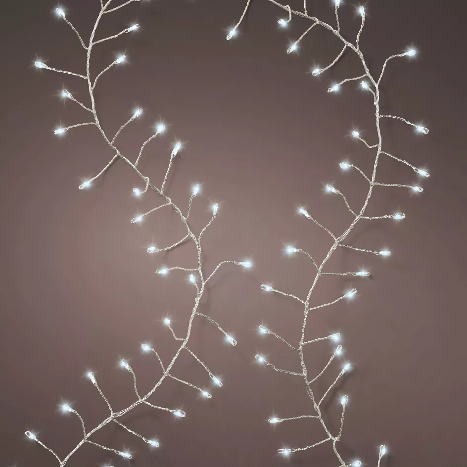 Guirlande lumineuse 12 m 960 Micro LED câble argent Luxe Blanc froid
