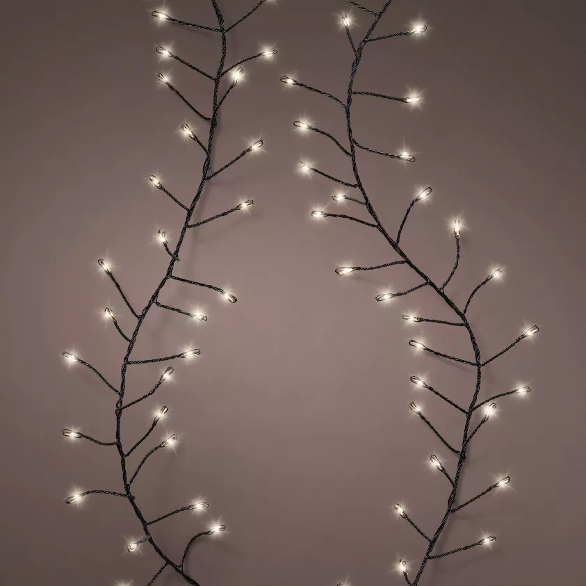 Ghirlanda luminosa 18 m 1440 Micro LED cavo nero Luxe Bianco caldo
