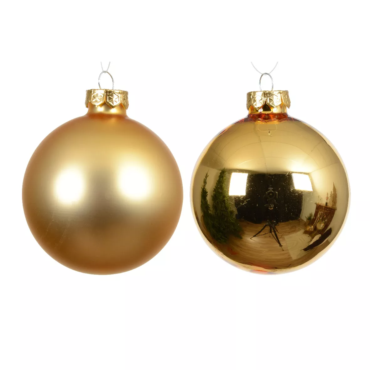 Pallina di Natale in vetro (D100 mm) Boreale Oro
