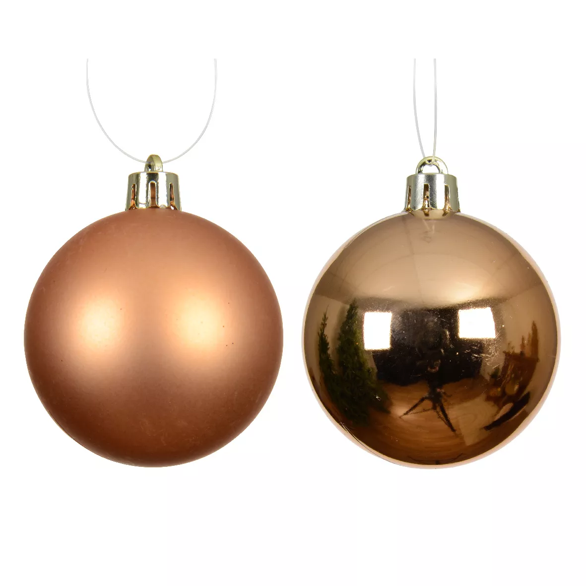 Set von 12 Weihnachtskugeln (D60 mm) Aravis Cognac