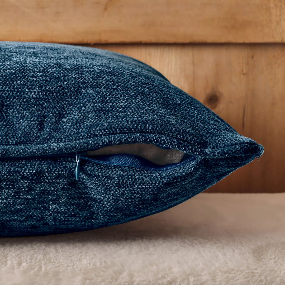 Cojín cuadrado tejido (45 x 45 cm) Magnus Azul noche