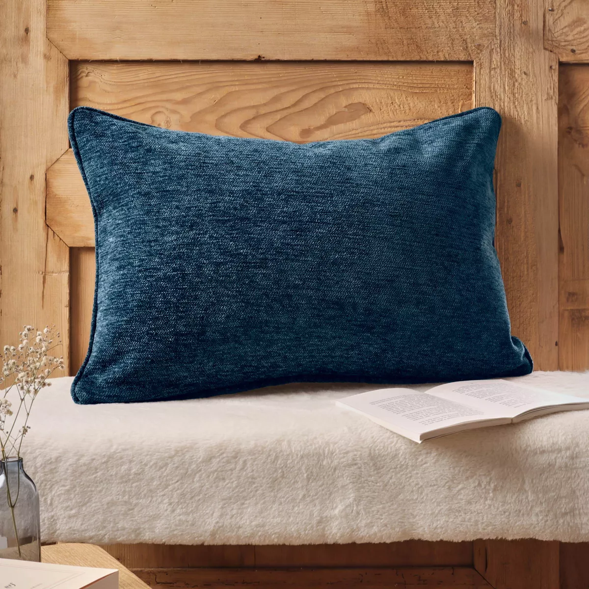 Cuscino rettangolare tessuto (40 x 60 cm) Magnus Blu notte