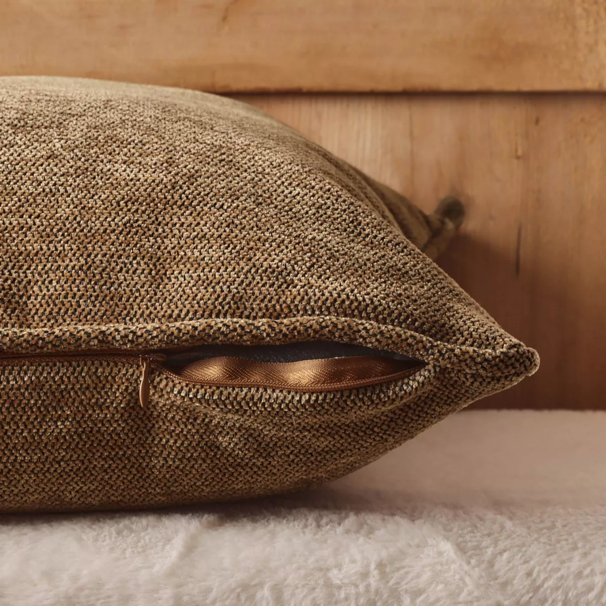 Coussin rectangulaire tissé (40 x 60 cm) Magnus Camel