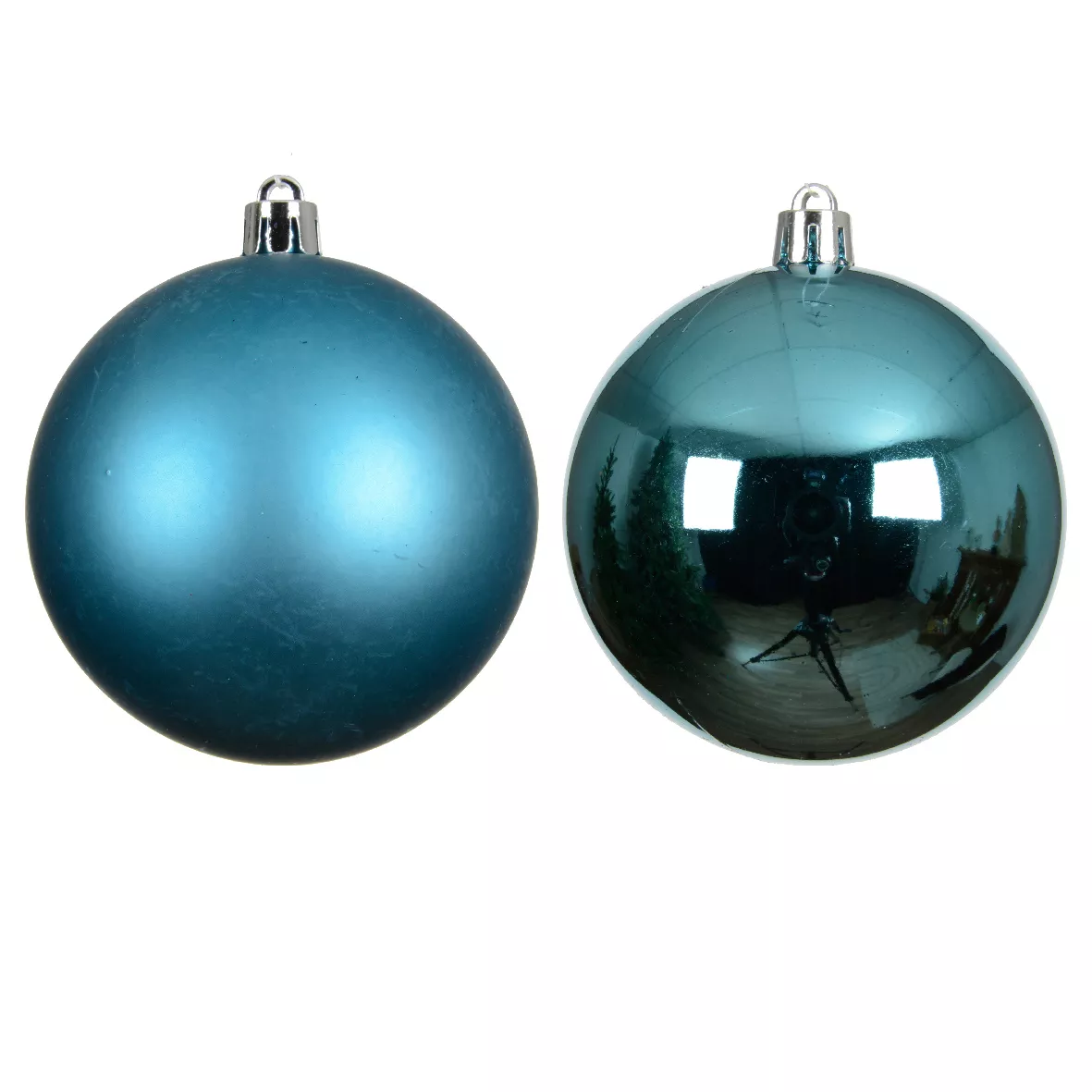 Lot de 6 boules de Noël (D80 mm) Aravis Bleu