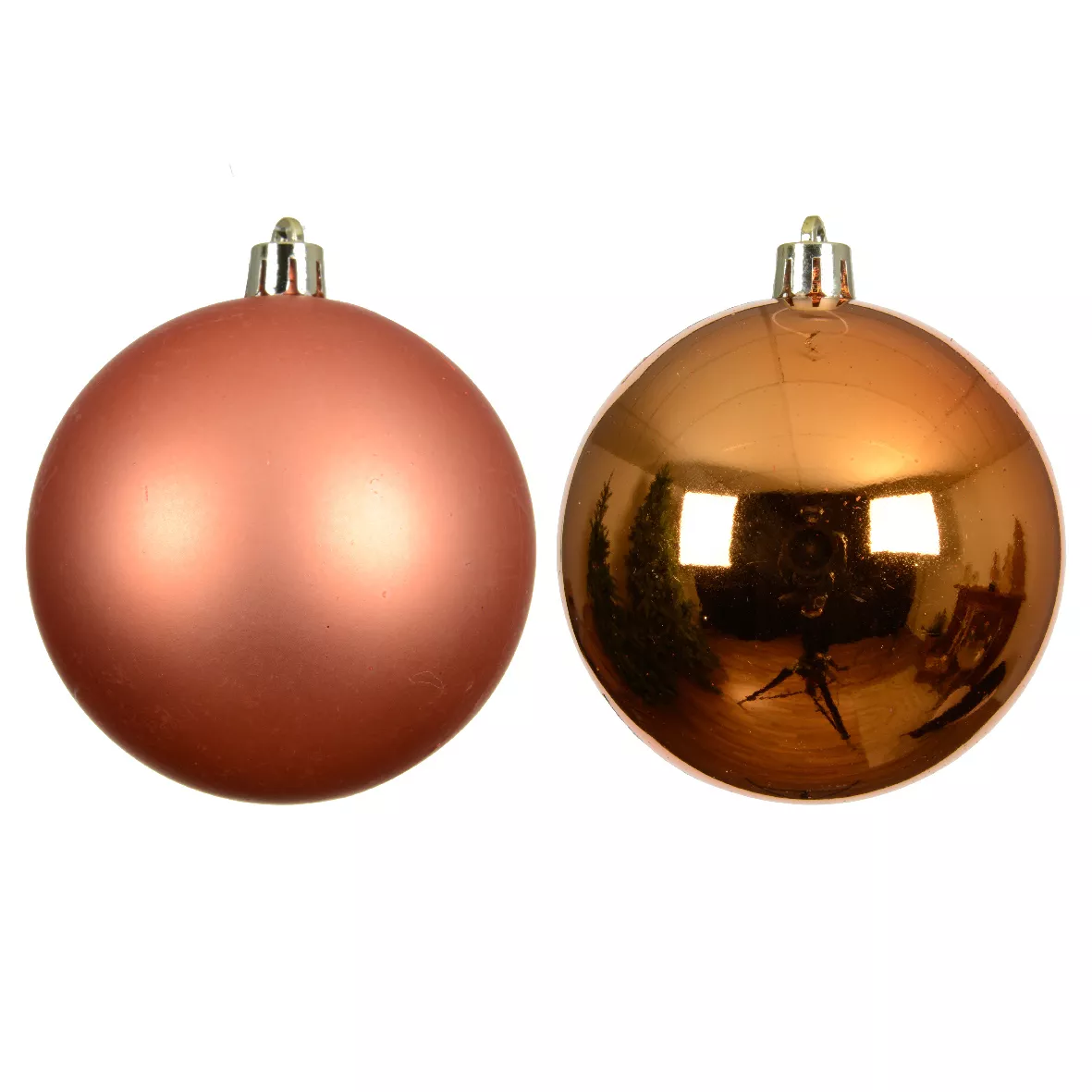 Lot de 6 boules de Noël (D80 mm) Aravis Orange