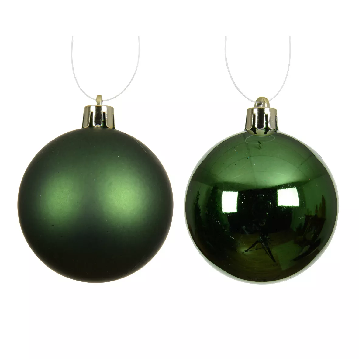 Lot de 16 boules de Noël (D40 mm) Aravis Vert sapin