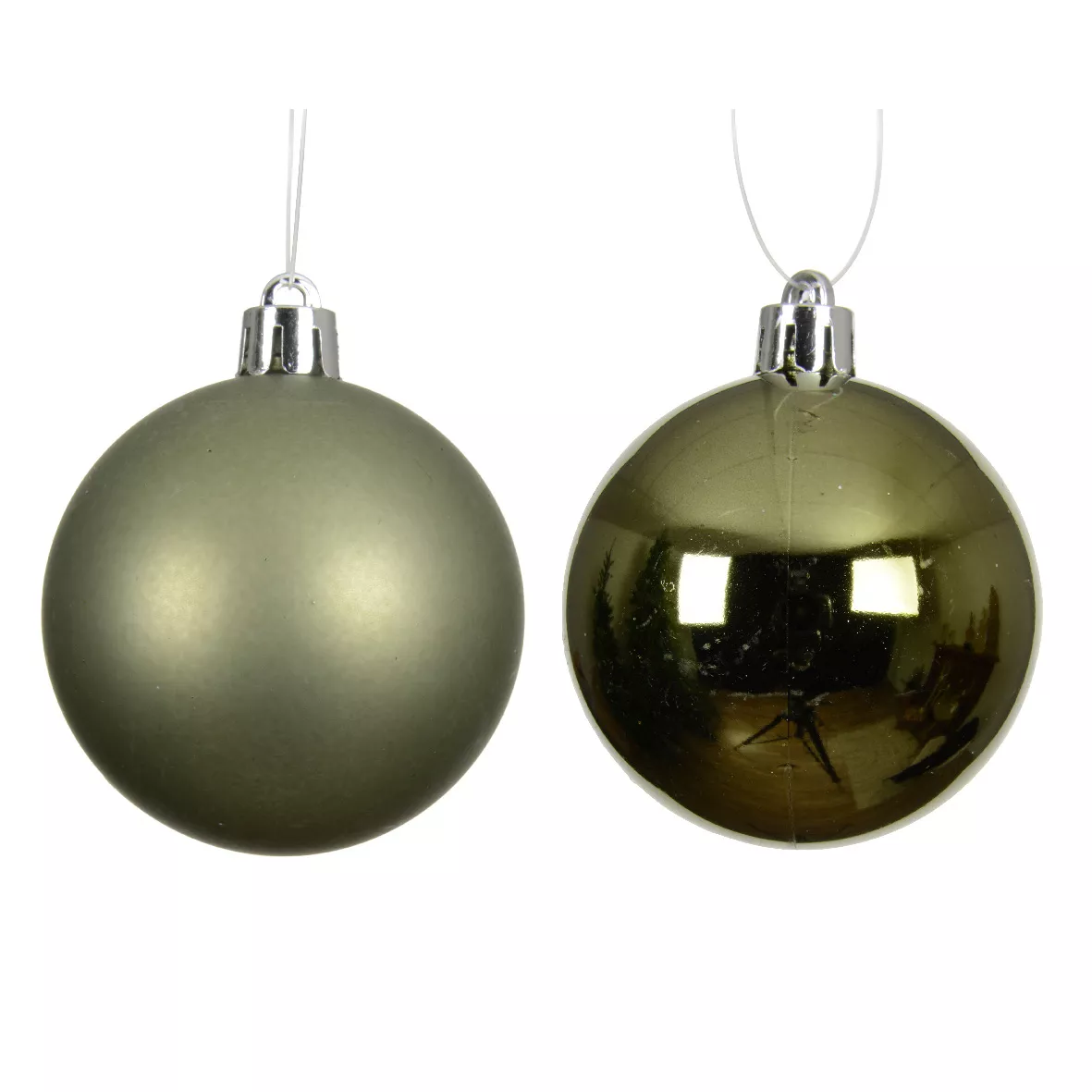 Lot de 16 boules de Noël (D40 mm) Aravis Vert romarin