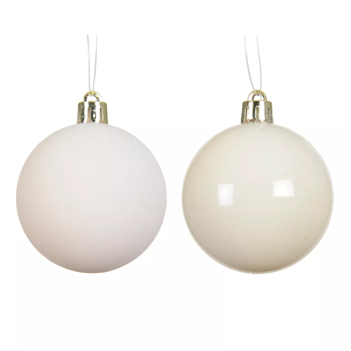 Lot de 16 boules de Noël (D40 mm) Aravis Blanc