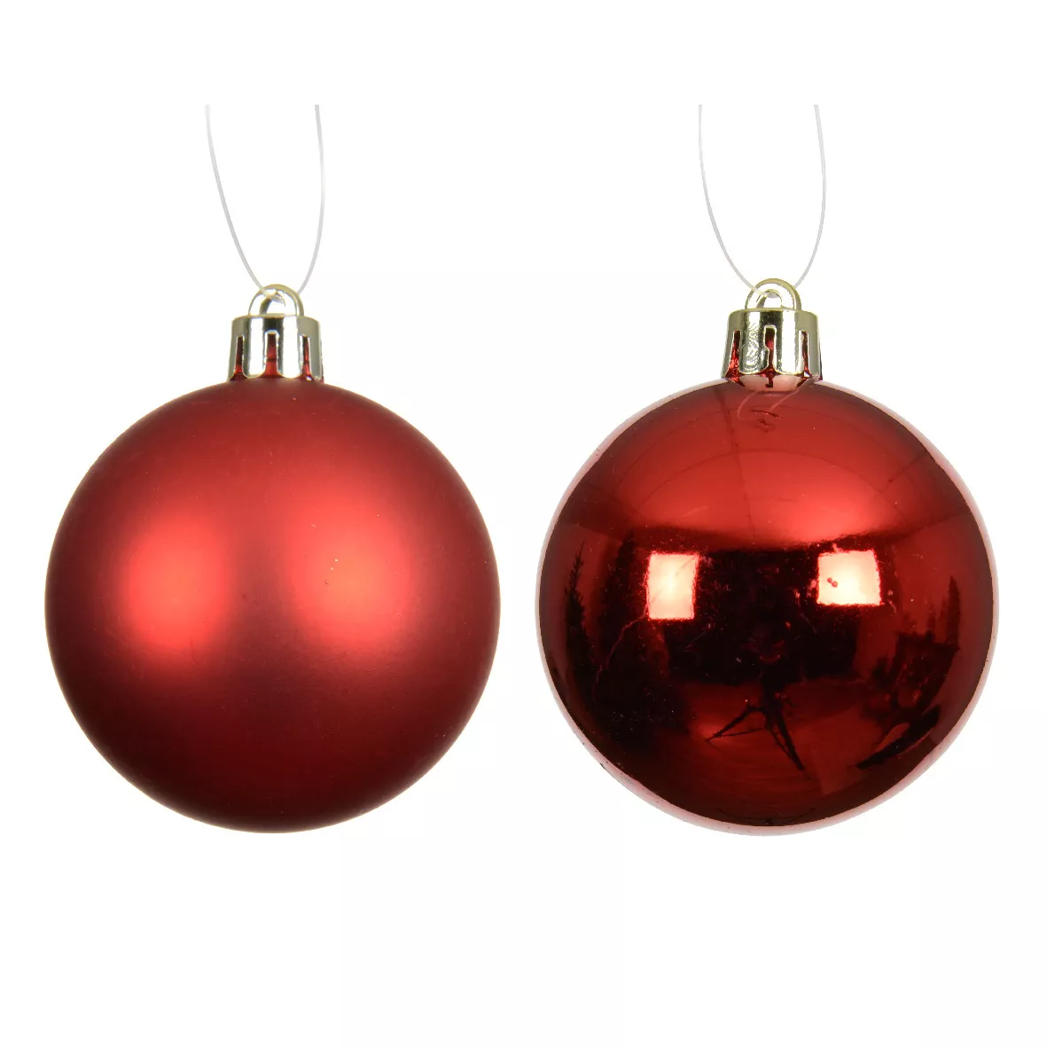 Lot de 12 boules de Noël (D60 mm) Aravis Rouge