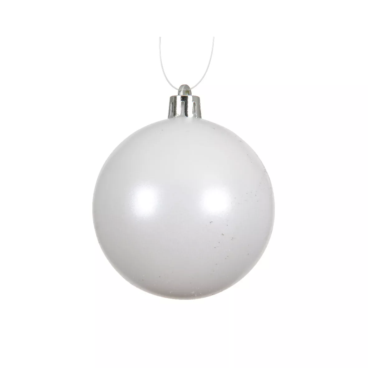 Lot de 12 boules de Noël (D60 mm) Aravis Blanc d'hiver