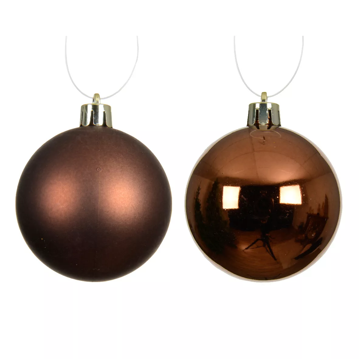 Lot de 12 boules de Noël (D60 mm) Aravis Espresso