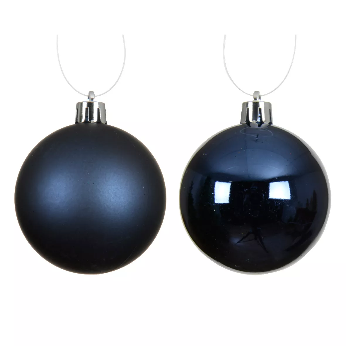 Lot de 12 boules de Noël (D60 mm) Aravis Bleu nuit