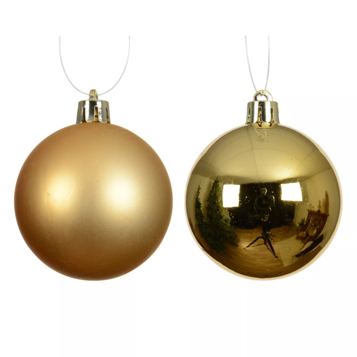 Set von 6 Weihnachtskugeln (D80 mm) Aravis Gold