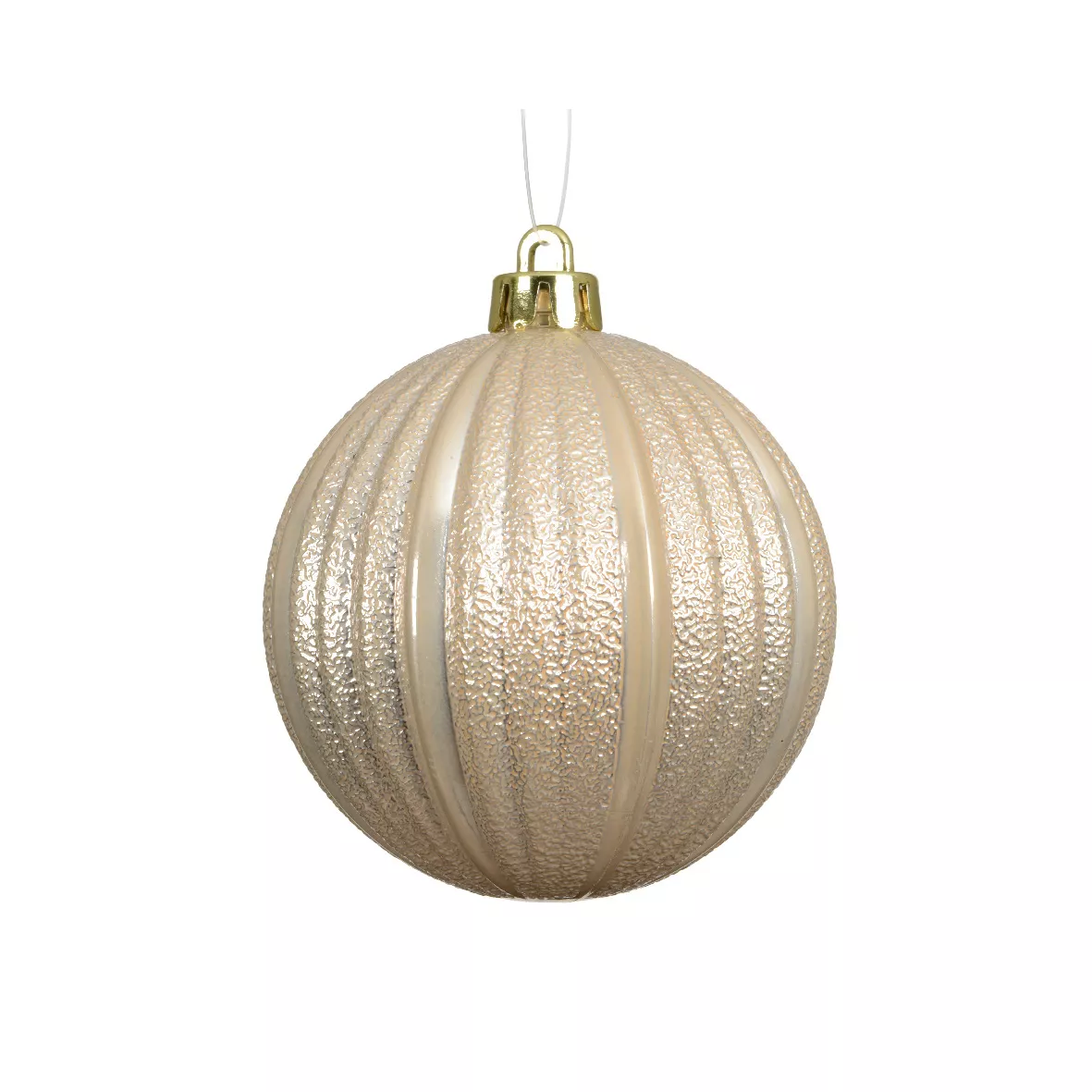 Set di 6 palline di Natale (D80 mm) Glitter Perla