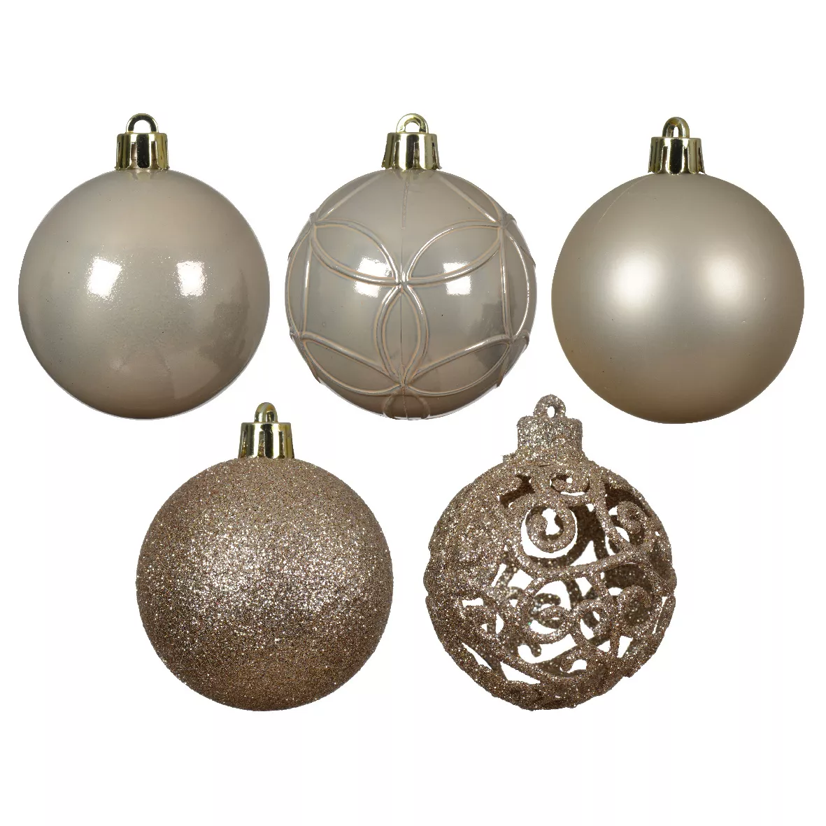 Set von 35 Weihnachtskugeln (D60 mm) Aravis Mix Perle