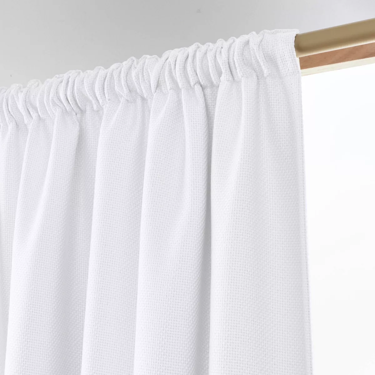 Thermischer Verdunkelungsvorhang mit Kräuselband (180 x 260 cm) Alba Weiß