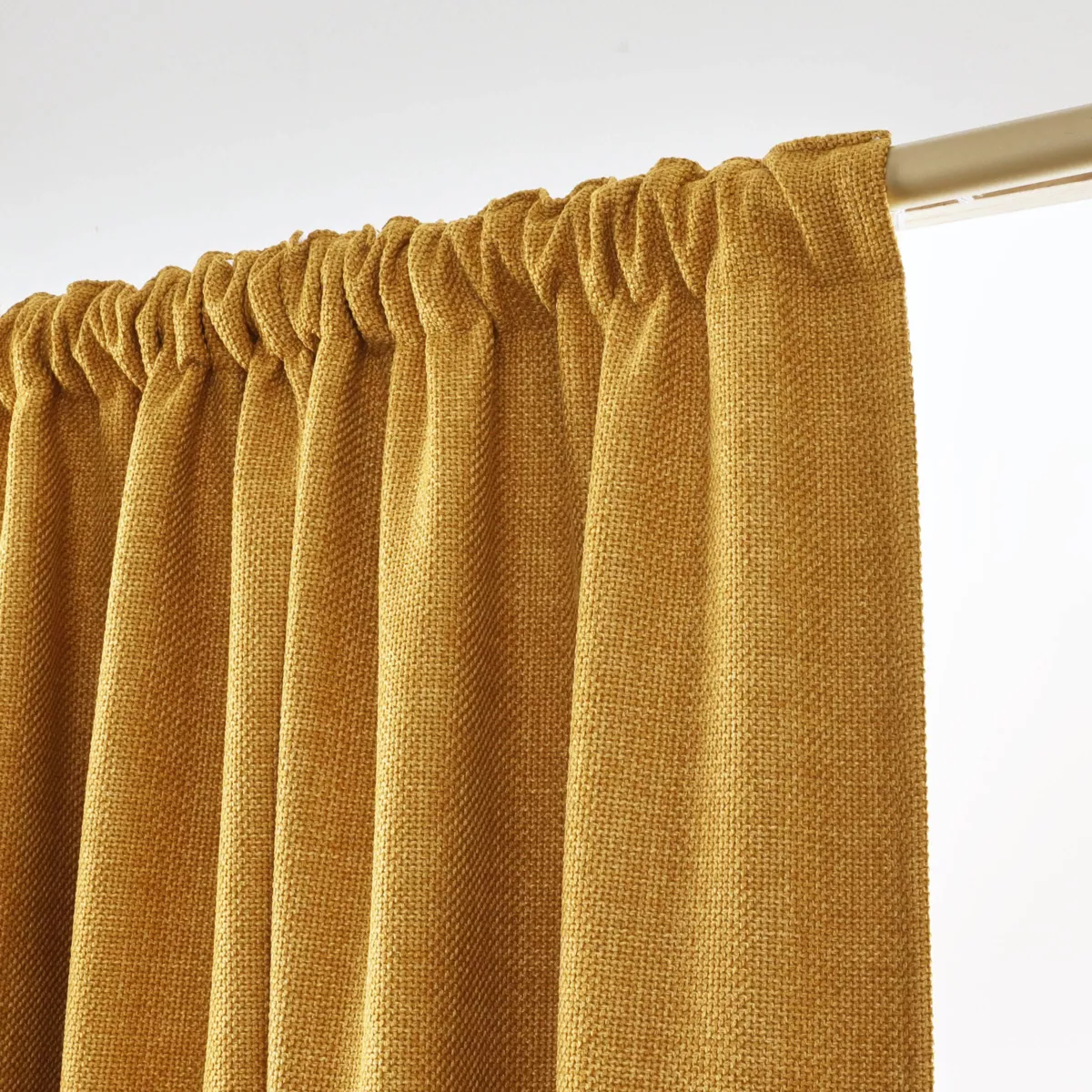 Rideau obscurcissant thermique galon fronceur (140 x 240 cm) Alba Jaune moutarde