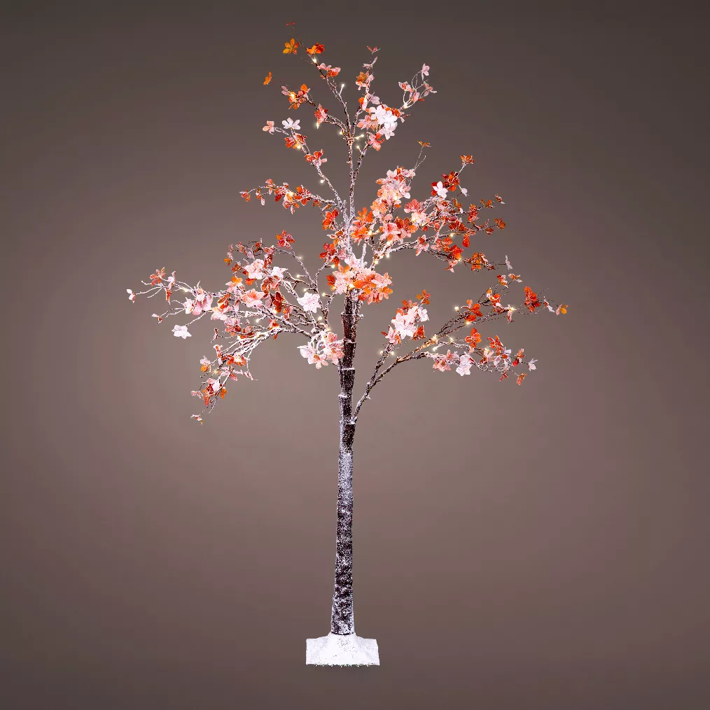 Árbol luminoso 96 LED (H180 cm) Roble nevado Blanco cálido