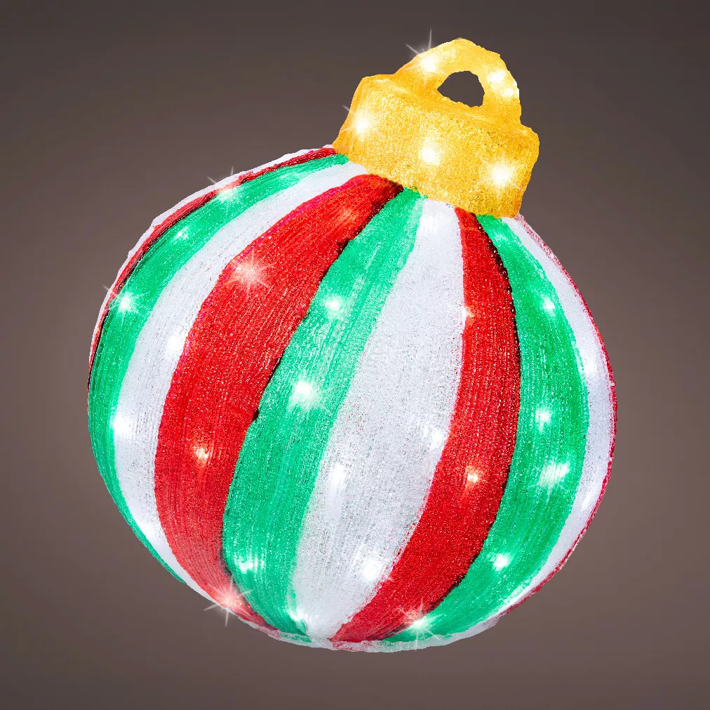 Bola de Navidad gigante luminosa 80 LED (H39 cm) Circus Multicolor y blanco frÃ­o