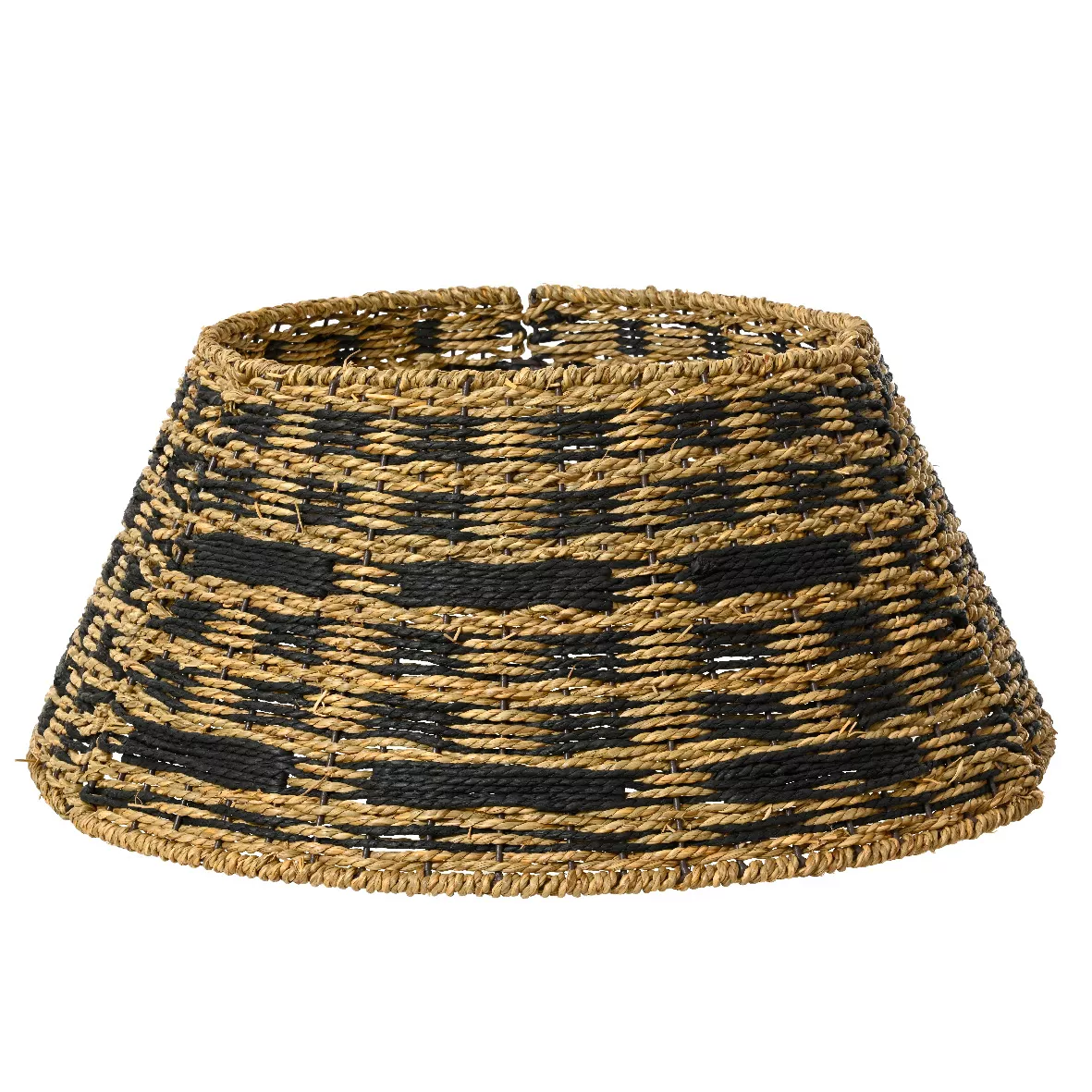 Cache pied de sapin tressé (D57 cm) Classic Noir et naturel