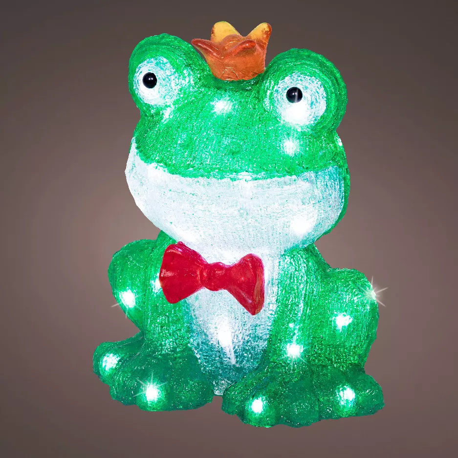 Rana luminosa 40 LED (H28 cm) Albert the King Bianco freddo