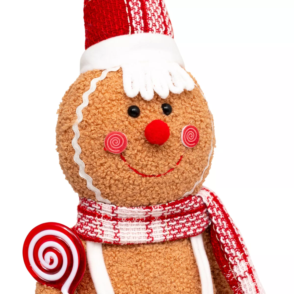 Lebkuchenmann mit Teleskopbeinen (H89 cm) Miss Weihnachten Hellbraun