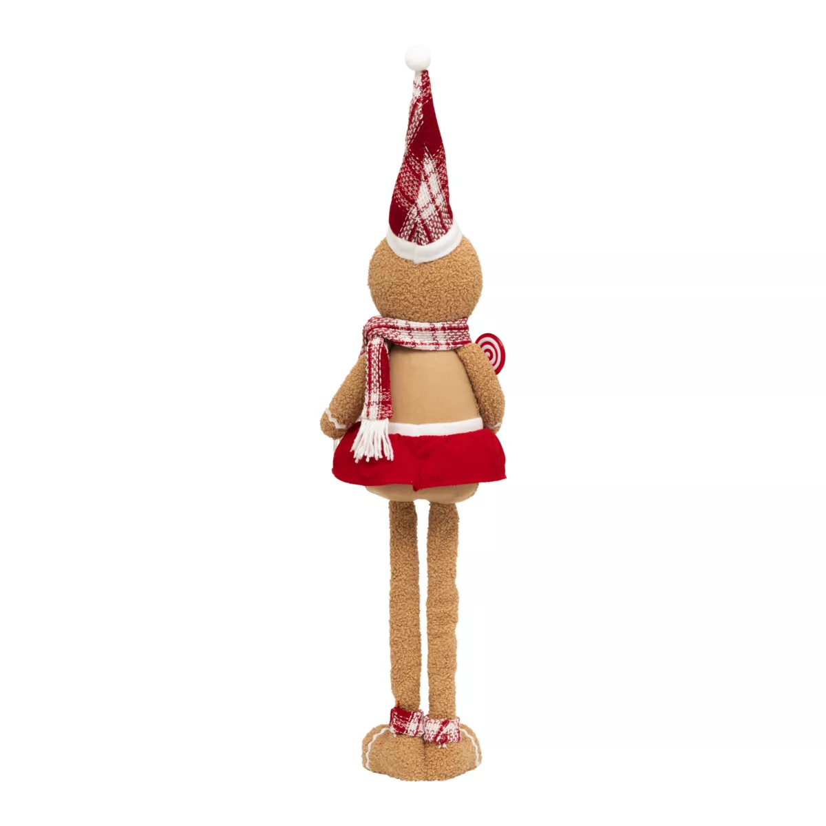Lebkuchenmann mit Teleskopbeinen (H89 cm) Miss Weihnachten Hellbraun