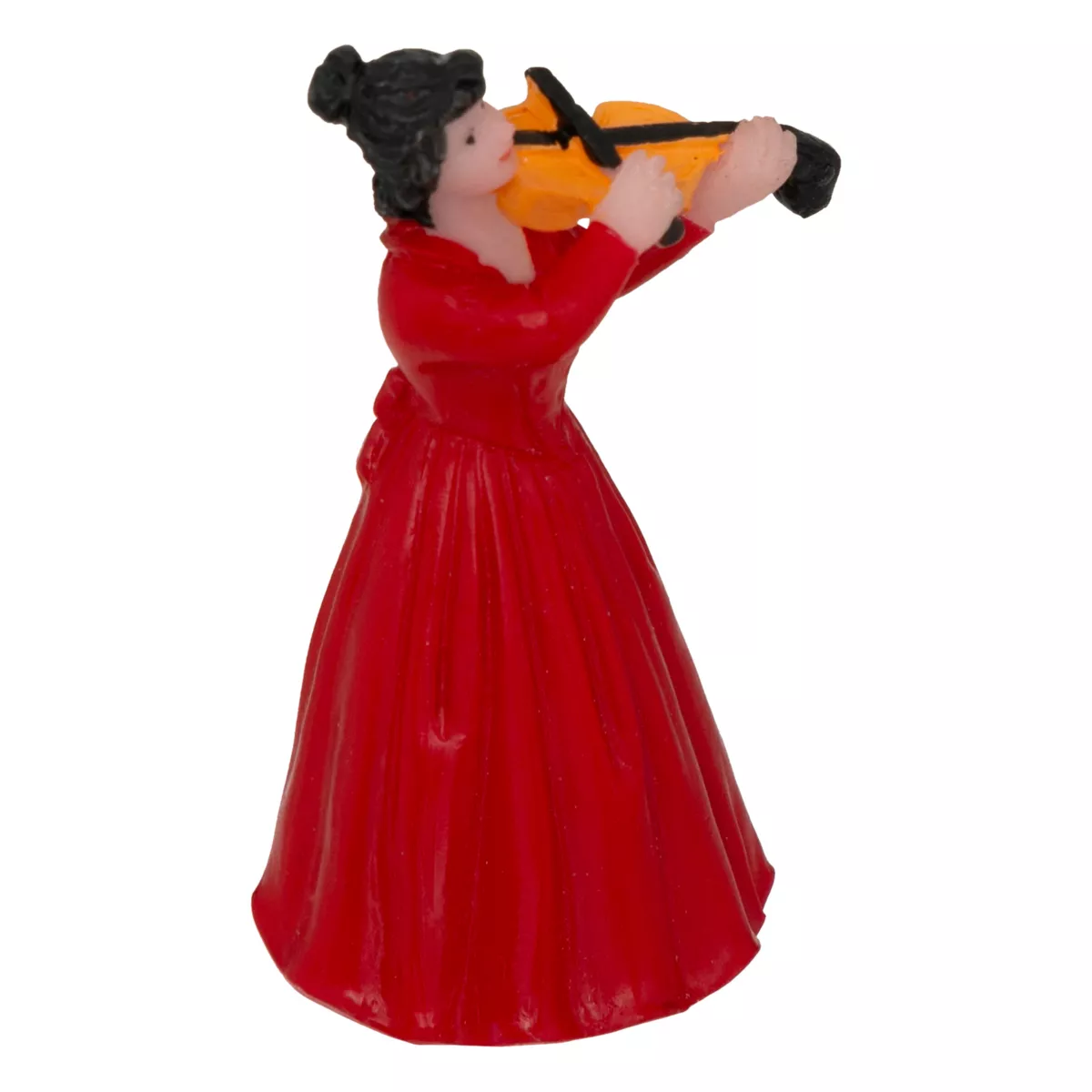 Set di 5 statuine e accessori per Villaggio di Natale (H22 cm) Musica e chiosco