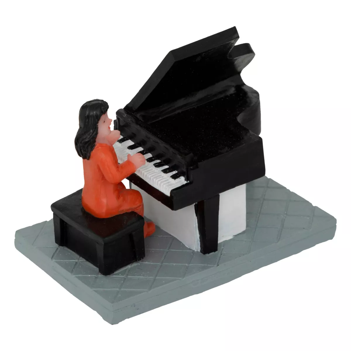Set di 5 statuine e accessori per Villaggio di Natale (H22 cm) Musica e chiosco