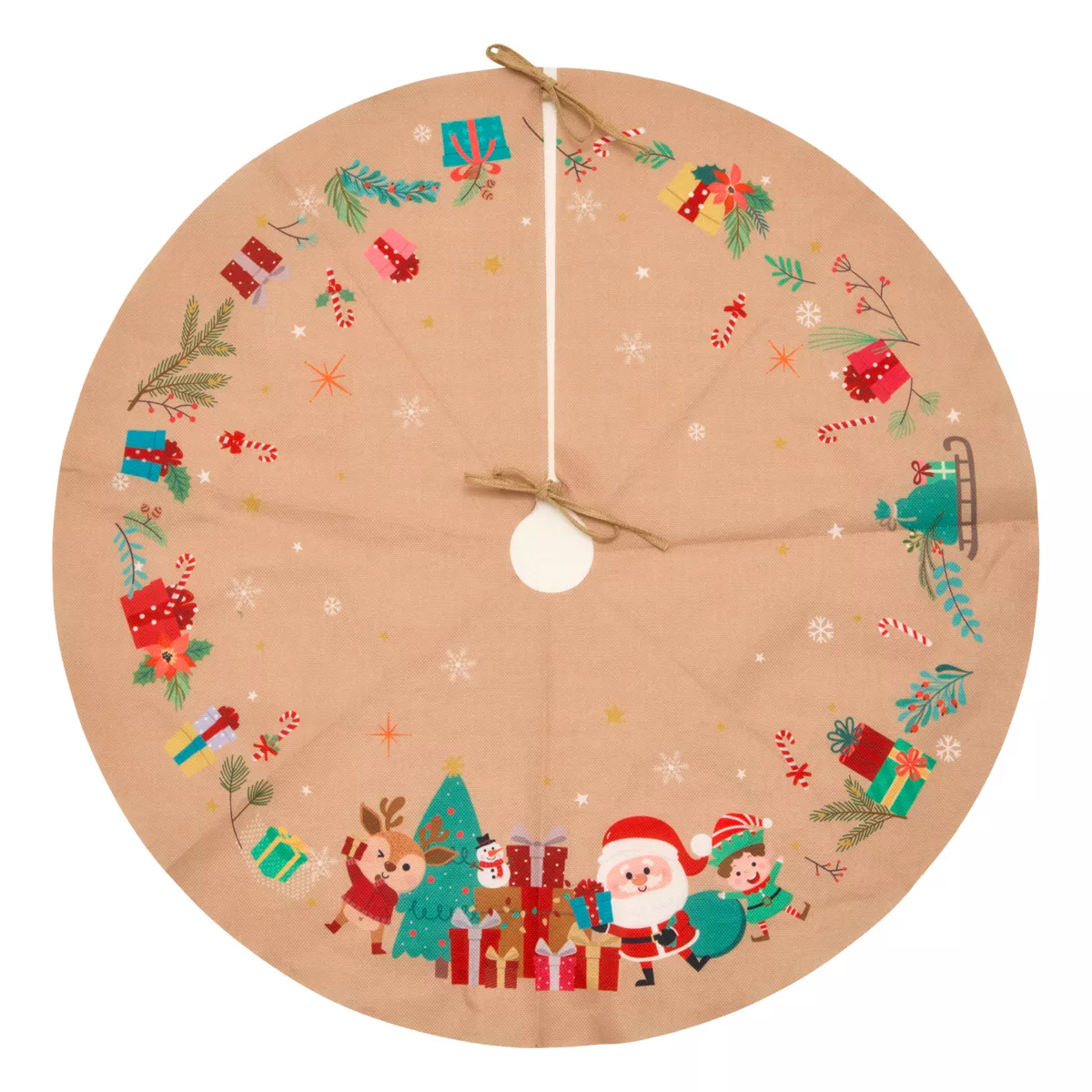 TAPIS SAPIN PERE NOEL JUTE D90