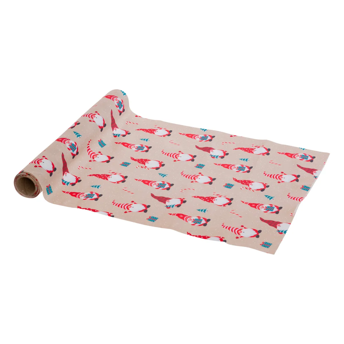 Runner da tavolo Natale (300 x 28 cm) Folletti di Natale Beige e rosso