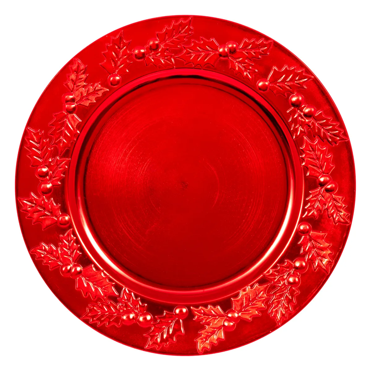 Set di 12 sottopiatti Natalizi con Agrifoglio Rosso