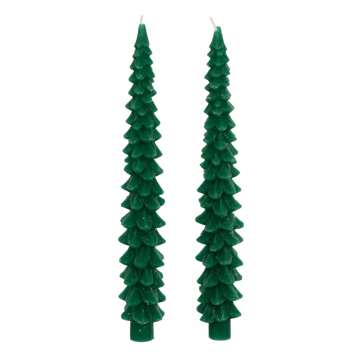 Lote de 2 velas de cera en forma de barra (H25 cm) Pino Verde