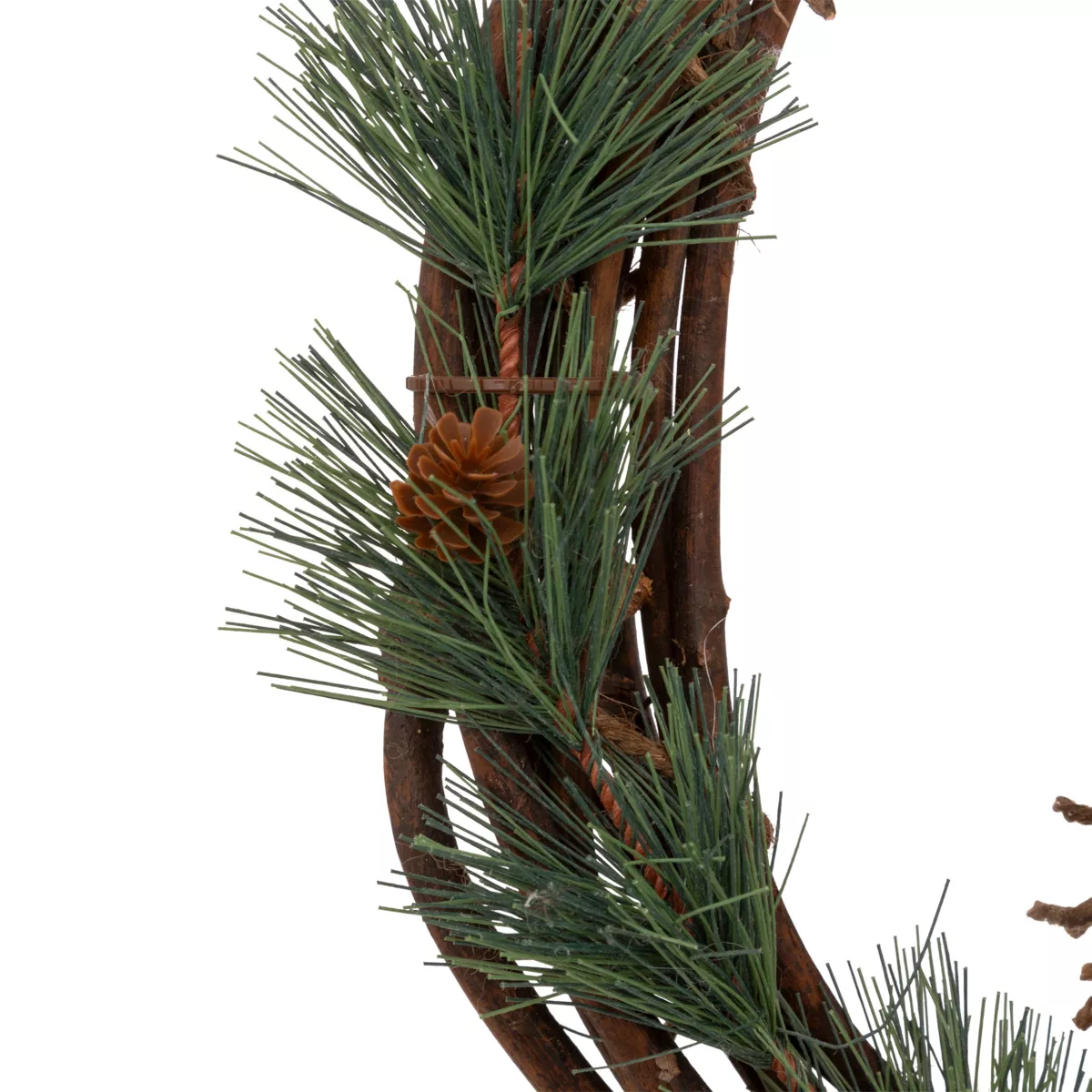 Corona de Navidad (D33 cm) Welcome Erizo Marrón